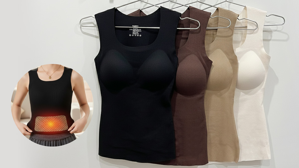 【Chic Chic 琪琪】發熱保暖羊毛蠶絲背心★帶胸墊超貼心