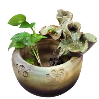 【瑰麗寶】《荷氣生財》開運流水組﹍再送鹽燈X1組