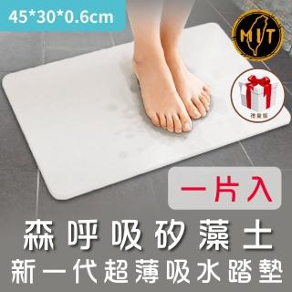 【森呼吸矽藻土】新一代超薄吸水踏墊-礦紋灰-精緻版(耐髒汙 吸水 踏墊 超薄 小尺寸)