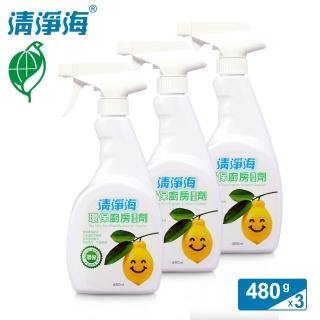 【清淨海】檸檬系列環保廚房清潔劑 480ml(箱購6入組)