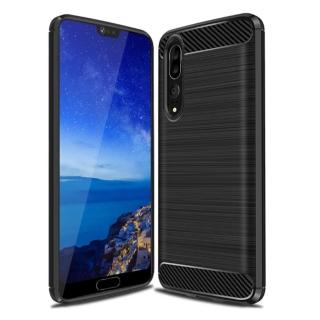 【YANG YI 揚邑】HUAWEI P20 Pro 拉絲紋碳纖維軟殼散熱防震抗摔手機殼