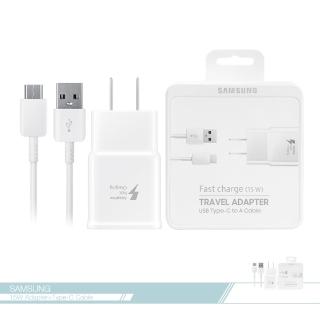 【SAMSUNG 三星】原廠 快充通用型旅充組-台灣公司貨(9V/1.67A充電器+Type C傳輸線組)