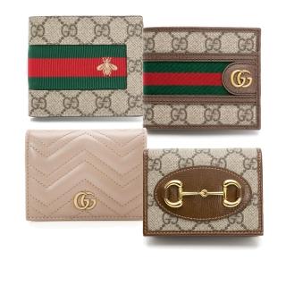 【GUCCI 古馳】1955/OPHIDIA經典老花對開短夾/男用對開短夾(多款多色選)
